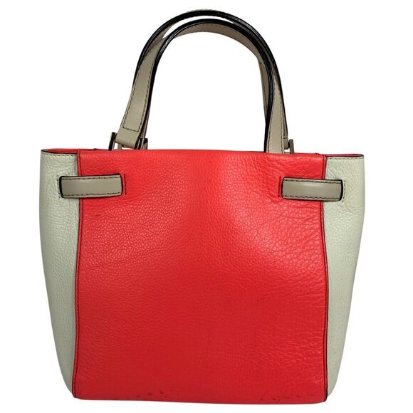 KATE SPADE Leo Houston Street Two Tone Pebble Leather Satchel Handbag - Picture 5 of 13